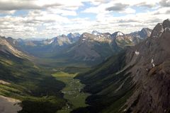 05 Cone Mountain, The Fist, Mount Shark, Mount Turner, Mount Sir Douglas, Mount Morrison, Wonder Peak From Helicopter Between Lake Magog And Canmore.jpg